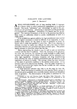 Publicity for Lawyers - Duke Law Scholarship Repository
