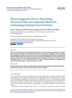 Electromagnetic Waves Absorbing Characteristics of Composite