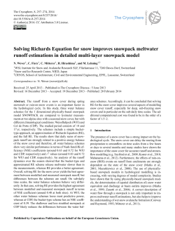 Solving Richards Equation for snow improves
