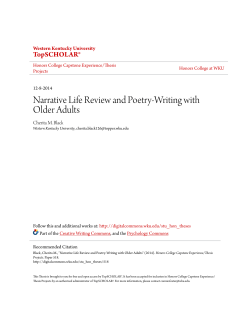 Narrative Life Review and Poetry-Writing with Older