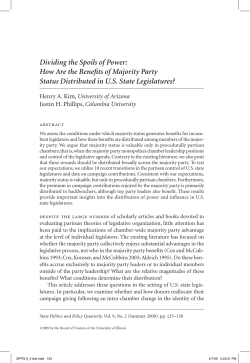 Dividing the Spoils of Power: How Are the Benefits of Majority Party