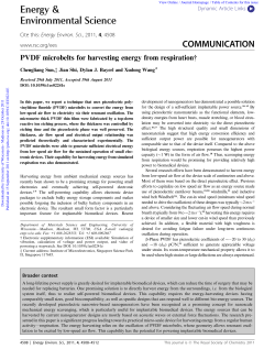 PVDF microbelts for harvesting energy from