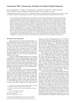 Unexpected NRY Chromosome Variation in