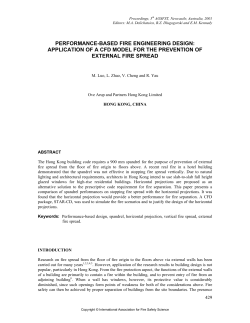 application of a cfd model for the prevention of external fire