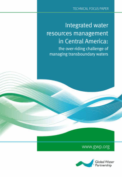 Integrated water resources management in Central America