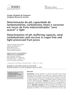 Determina&ccedil;&atilde;o do pH, capacidade de tamponamento