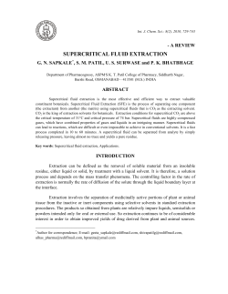 supercritical fluid extraction