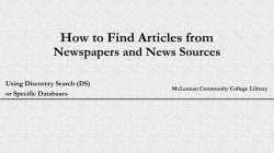 How to Find Articles from Newspapers