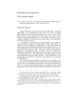 Book Review Symposium The Common Man?