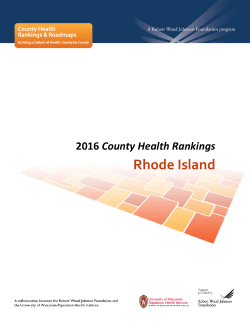 2016 Rhode Island Summary Report