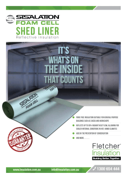 shed liner - Fletcher Insulation