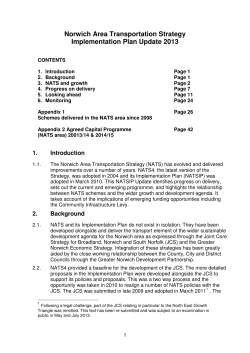 Norwich Area Transportation Strategy Implementation Plan Update