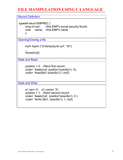 FILE MANIPULATION USING C LANGUAGE