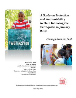 A Study on Protection and Accountability in Haiti following the