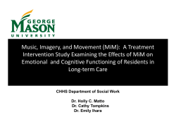 Music, Imagery, and Movement (MiM): A Treatment Intervention