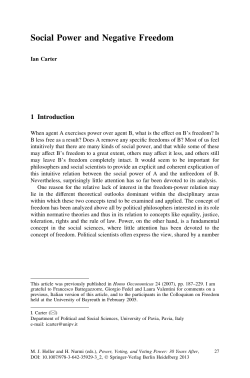 Social Power and Negative Freedom