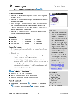 Summary of lesson - TI Education