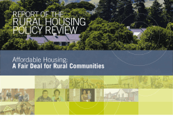 RuRal HOusing POlicy REviEw - Action with Communities in Rural