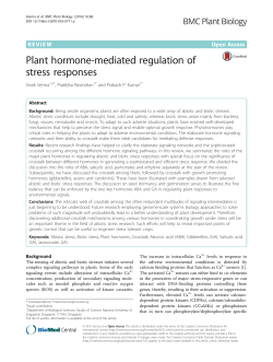 Plant hormone-mediated regulation of stress responses | SpringerLink