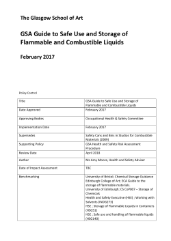 GSA Guide to Safe Use and Storage of Flammable and Combustible