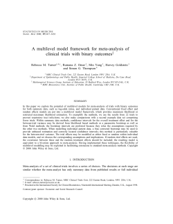 A multilevel model framework for meta-analysis of clinical trials with