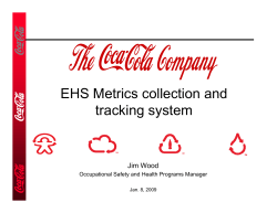 EHS Metrics collection and EHS Metrics collection and