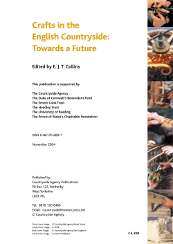 Crafts in the English Countryside: Towards a Future
