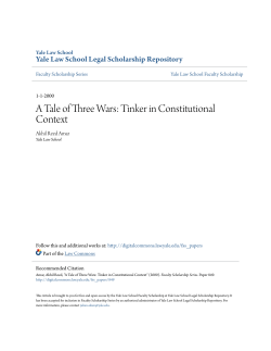 A Tale of Three Wars: Tinker in Constitutional Context