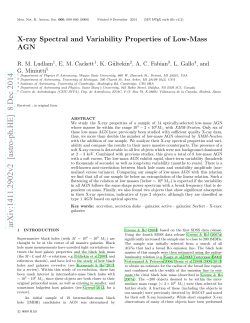 X-ray Spectral and Variability Properties of Low