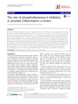 The role of phosphodiesterase-5 inhibitors in prostatic inflammation