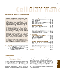 Cellular Nanomechanics&mdash;Chapter 35