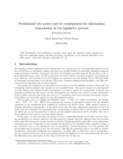 Presidential veto power and its consequences for information