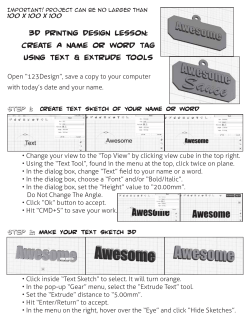 3D printing Design Lesson: Create A name or word tag Using text