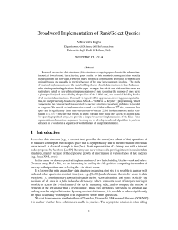 Broadword Implementation of Rank/Select Queries