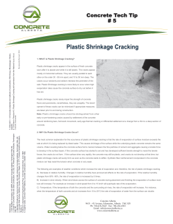 CTT #5 Plastic Shrinkage Cracking