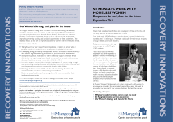 Homeless Women Recovery Innovations briefing Sept