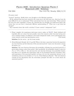 Solutions Fall 2004 Due 5:01 PM, Monday 2004/11/15