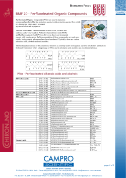 Perfluorinated Organic Compounds