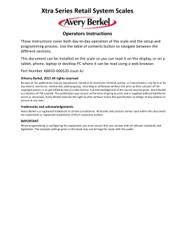 Xtra Series Retail System Scales