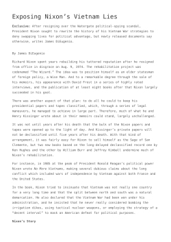 Exposing Nixon`s Vietnam Lies
