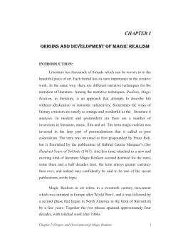 chapter i origins and development of magic realism