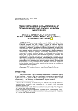 ftir spectroscopic characterization of bituminous limestone: maganik