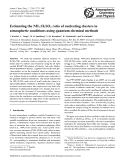 Estimating the NH3:H2SO4 ratio