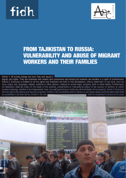 from tajikistan to russia: vulnerability and abuse of