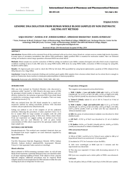 genomic dna isolation from human whole blood samples by non