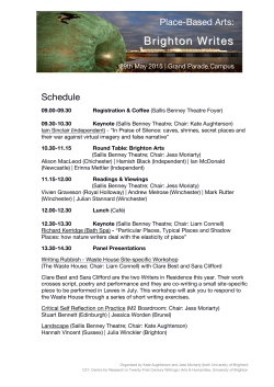 Full Schedule_Brighton Writes - Arts and Humanities