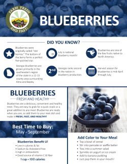 blueberries - College of Family and Consumer Sciences