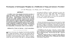 Fractionation of Soil Inorganic Phosphate by a Modification of