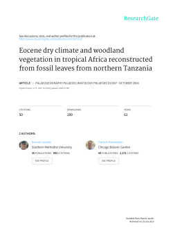 Eocene dry climate and woodland vegetation in tropical Africa