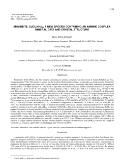 AMMINEITE, CuCl2(NH3)2, A NEW SPECIES CONTAINING AN